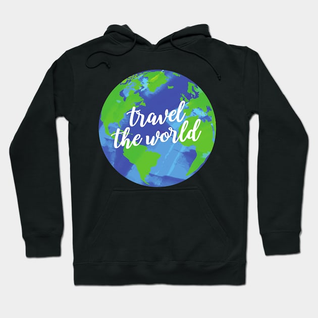 Travel the World Dark Colors Hoodie by annmariestowe